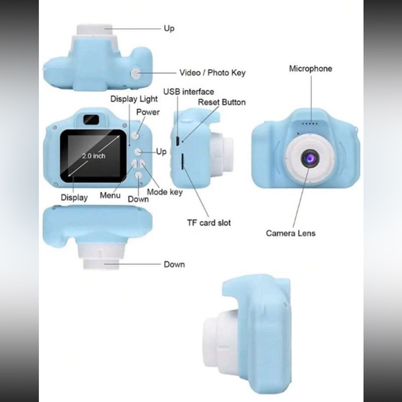 ☀️ Kid Friendly Portable Mini Digital Camera - in Blue - Picture 4 of 7